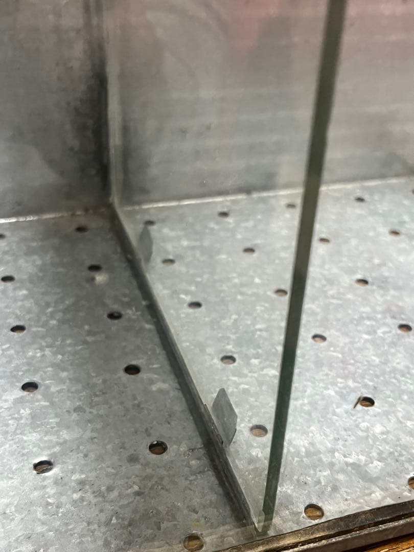 昭和レトロ　駄菓子ケース　ブリキ製ガラスケース　ディスプレイ