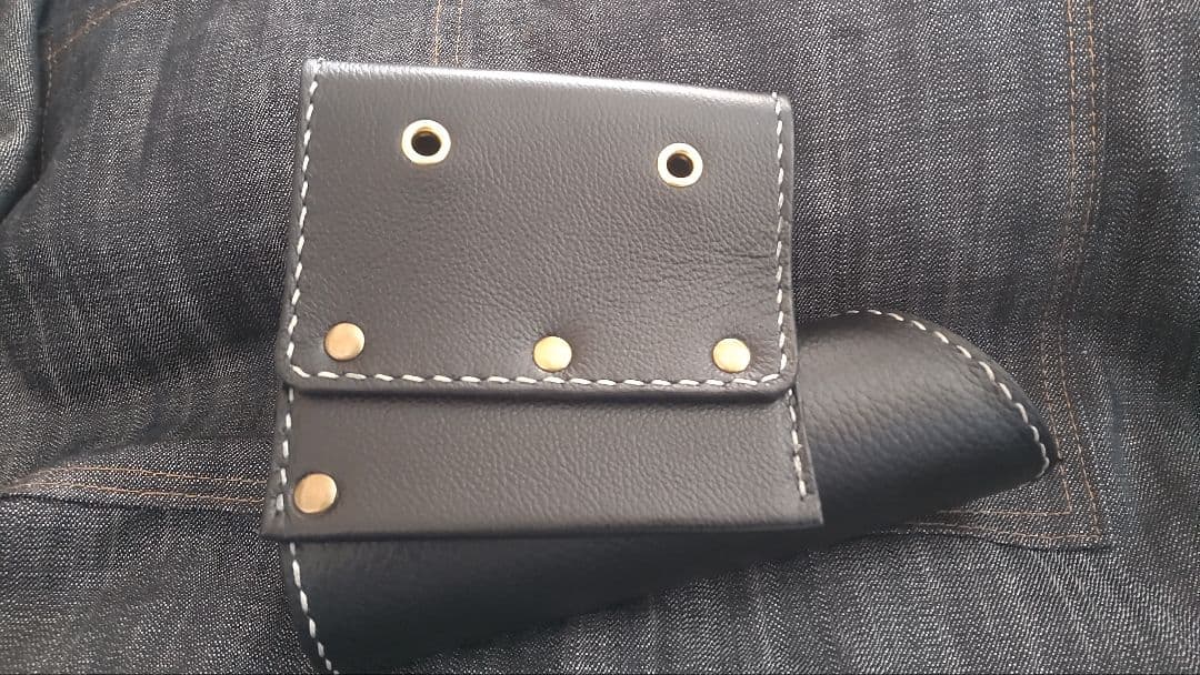 牛本革　タモホルスター　左刺し　ホルダー　ヘチ釣り　落とし込み　チヌ　黒鯛