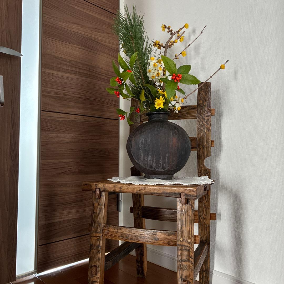 樽材椅子 ・座ってもインテリアでもOK ・樽材のカーブ ・鋸,ノミで作り組込む