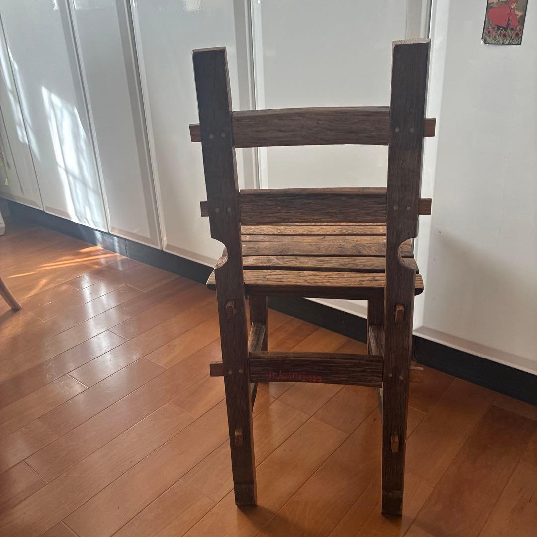 樽材椅子 ・座ってもインテリアでもOK ・樽材のカーブ ・鋸,ノミで作り組込む