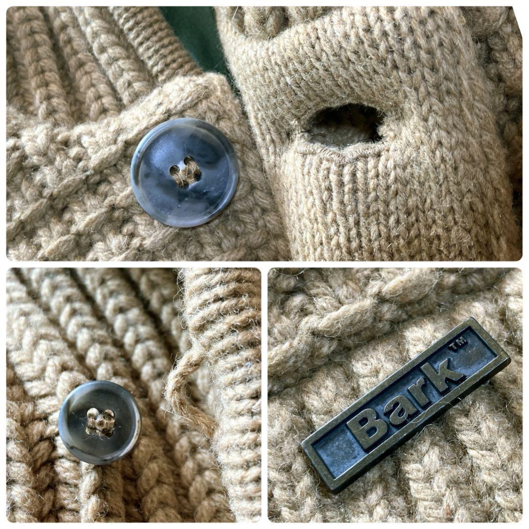 バーク イタリア製 ワッフル織 裏地カモフラ柄 チェスターコート キャメル