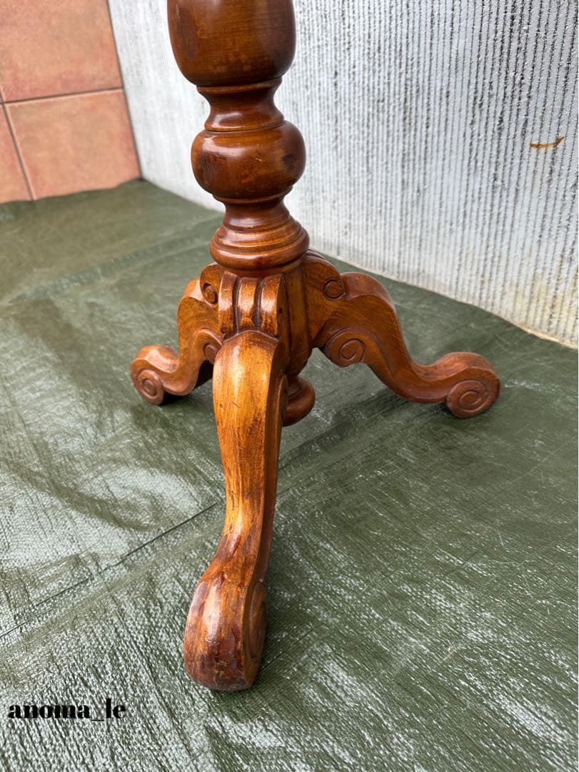 【サイドテーブル】イタリア　象嵌　エイジング　アンティークヴィンテージ◎