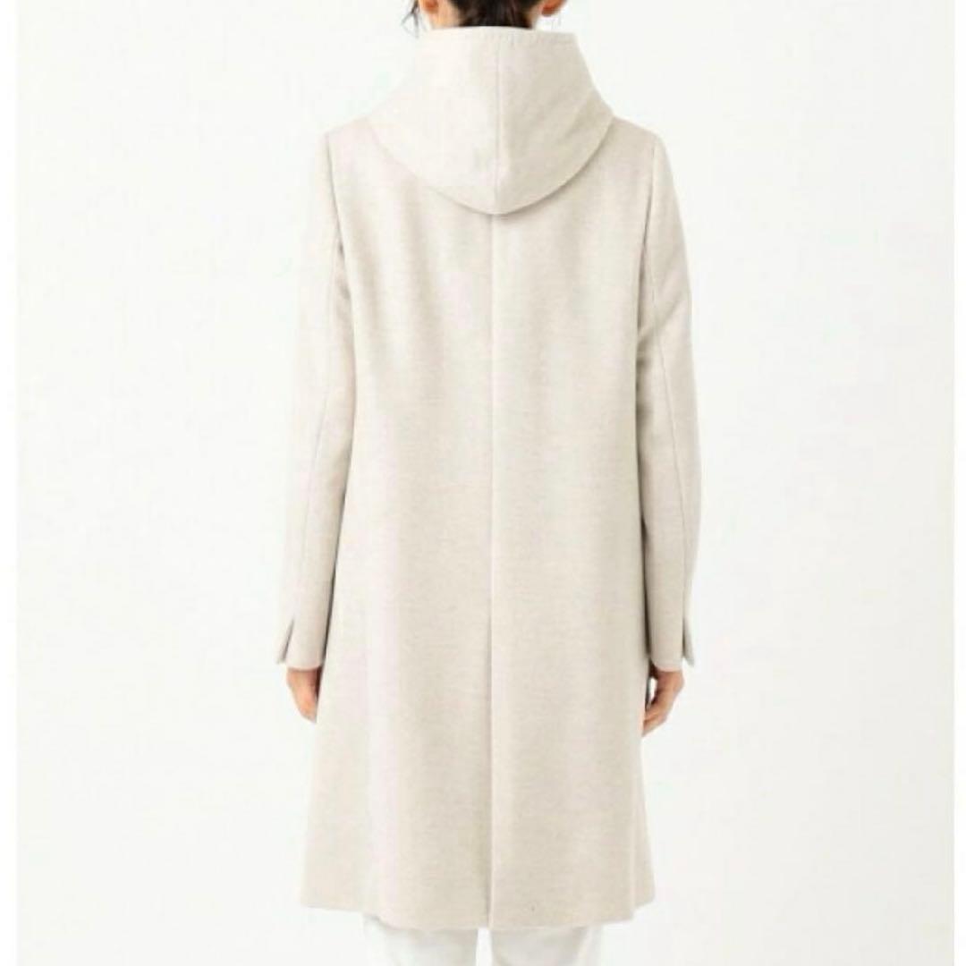 【限定価格】23区 ウールアンゴラビーバー フーデッドコート 大きいサイズ　44