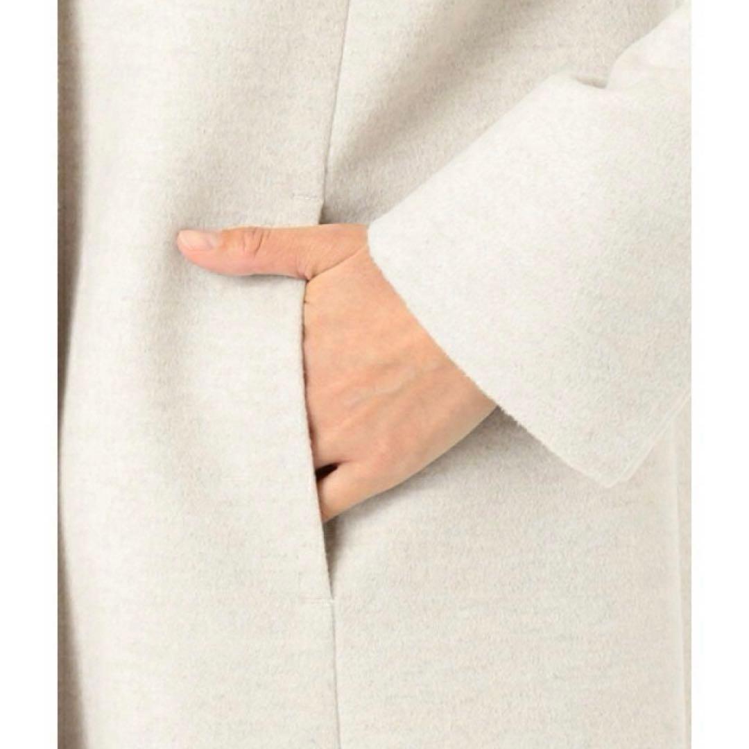 【限定価格】23区 ウールアンゴラビーバー フーデッドコート 大きいサイズ　44