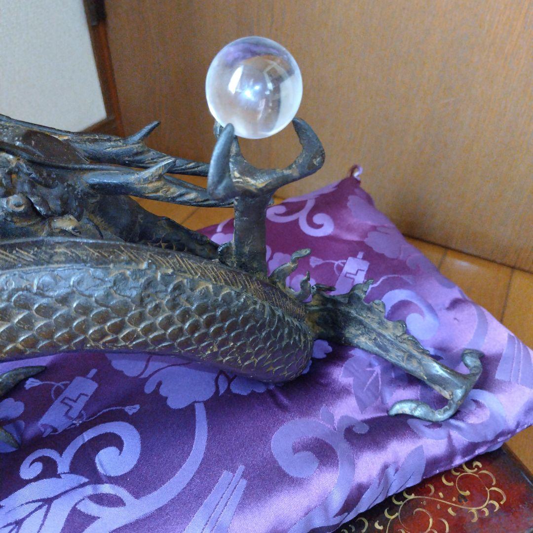 蒼*ウ様 鉄製　龍の置物　５０センチビッグサイズ　台付
