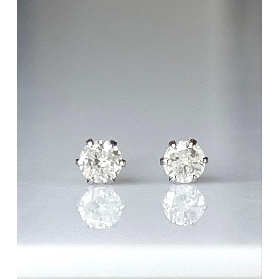 PT天然ダイヤモンドピアス 計0.2 ホワイト 鑑別カード付き