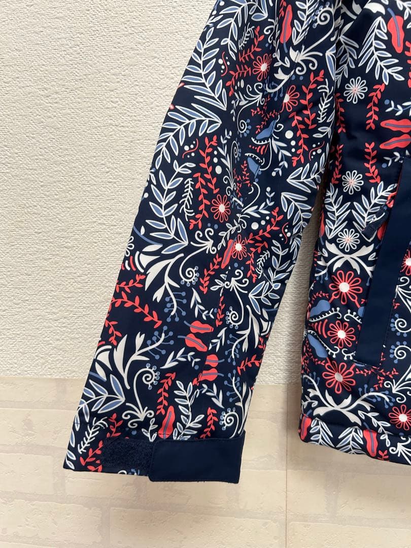 ロキシー　roxy ネイビー花柄スノーボードジャケット　10M 140cm