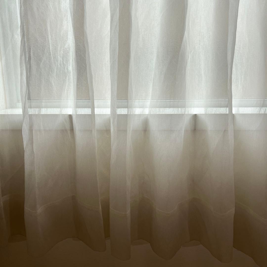 最終価格]FISBAスイス製高級生地オーダーメイドレースカーテン両開き