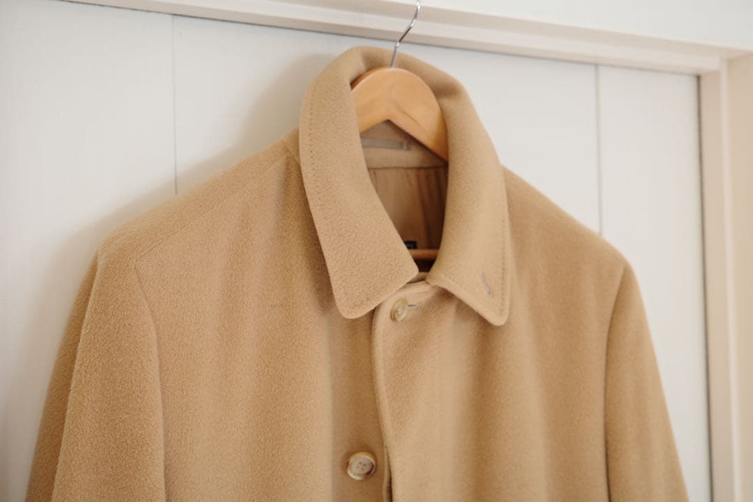 【希少】1980' Burberry サドルショルダーウールカシミアコート