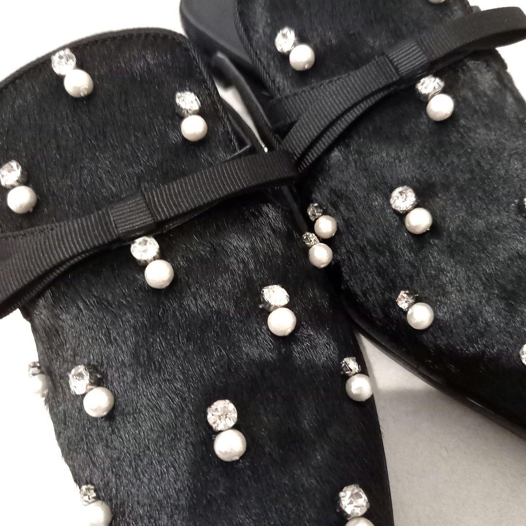 新品未使用✨ツルバイマリコオイカワ Theresa ハラコ ミュール パンプス