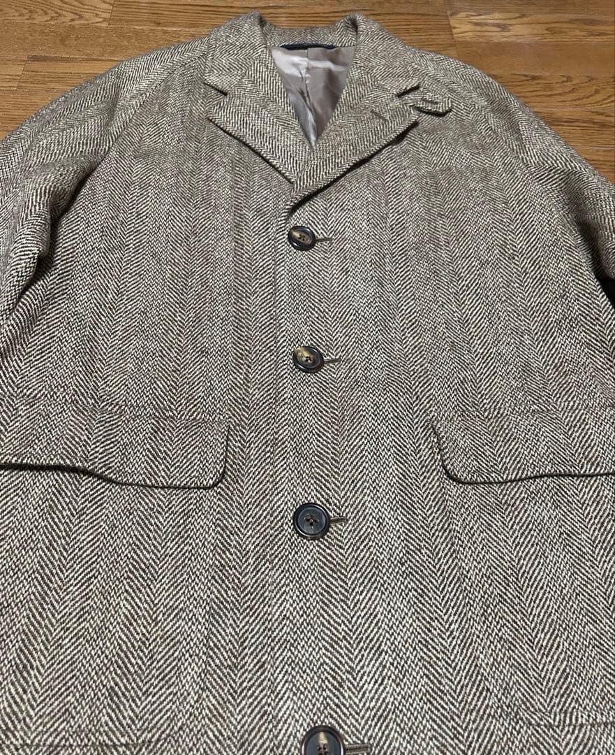 ラルフローレン ツイードコート 一枚袖 茶