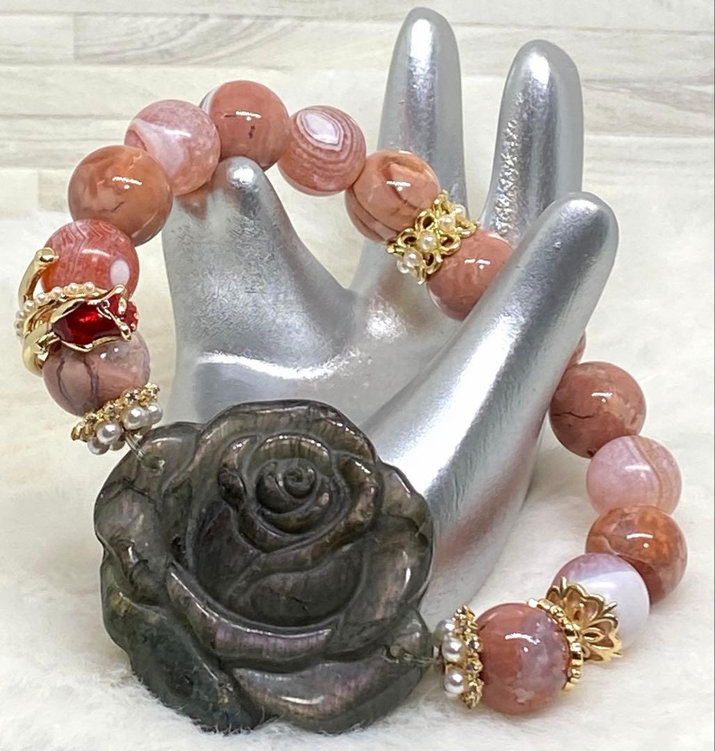 ♡お取り置き♡ ピンクシラー　ラブラドライトバラ　モリオンバラ　ゴールデンバラ