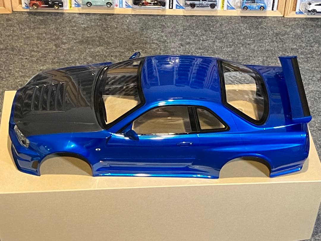 タミヤラジコン日産スカイラインGT-R R34 塗装済 スペアボディ