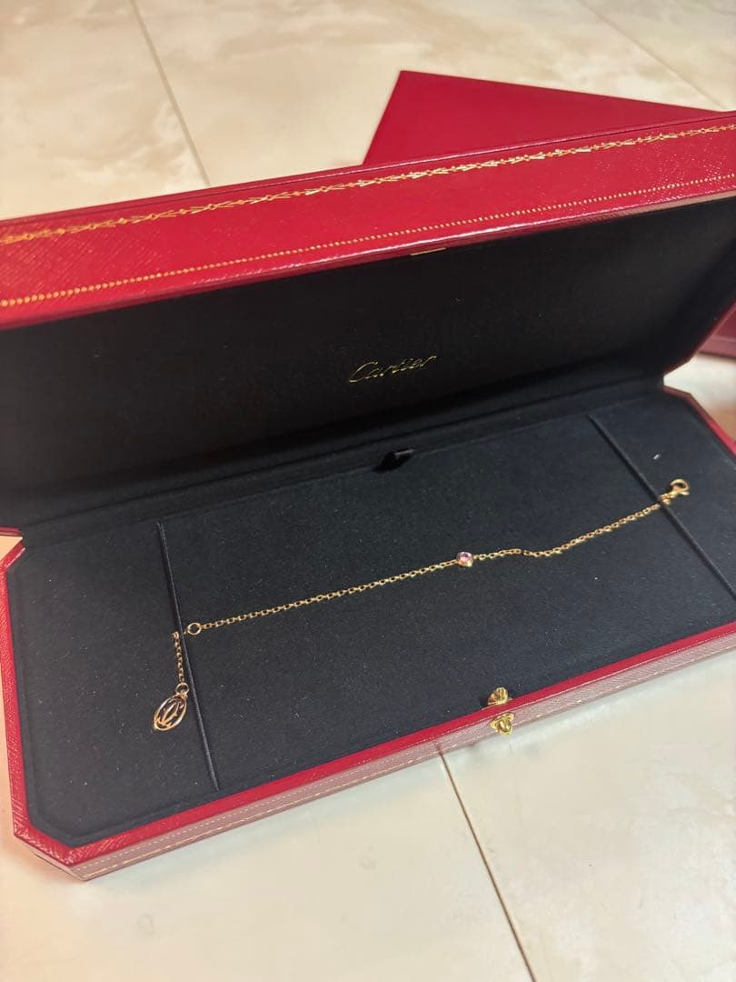 カルティエ　ダムール　ブレスレット　サファイア　ピンクゴールド