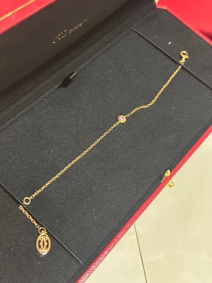 カルティエ　ダムール　ブレスレット　サファイア　ピンクゴールド