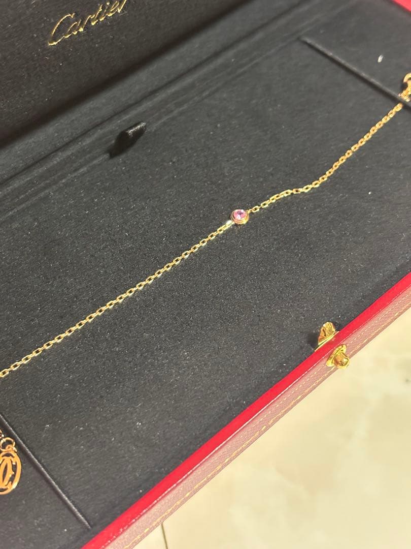 カルティエ　ダムール　ブレスレット　サファイア　ピンクゴールド