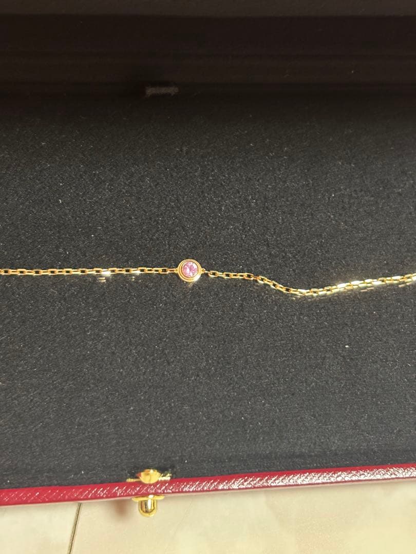 カルティエ　ダムール　ブレスレット　サファイア　ピンクゴールド