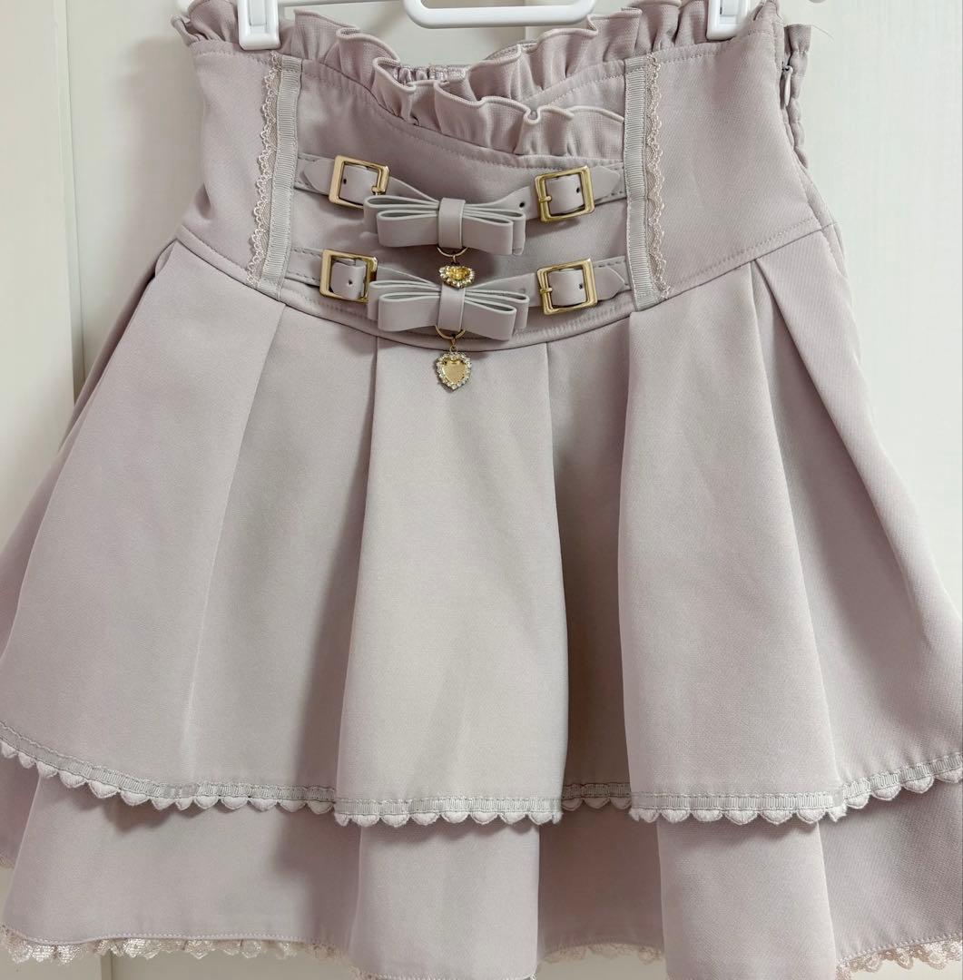 LIZLISA 2連リボンベルト スカパン ピンク - メルカリ