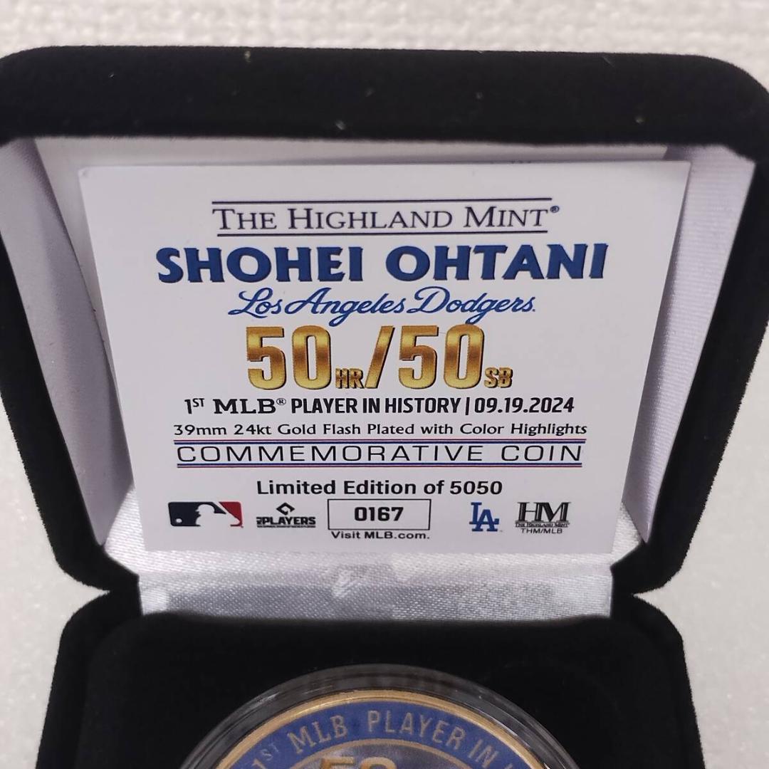 大谷翔平 MLB ドジャース 記念メダル 50/50達成記念 ゴールド