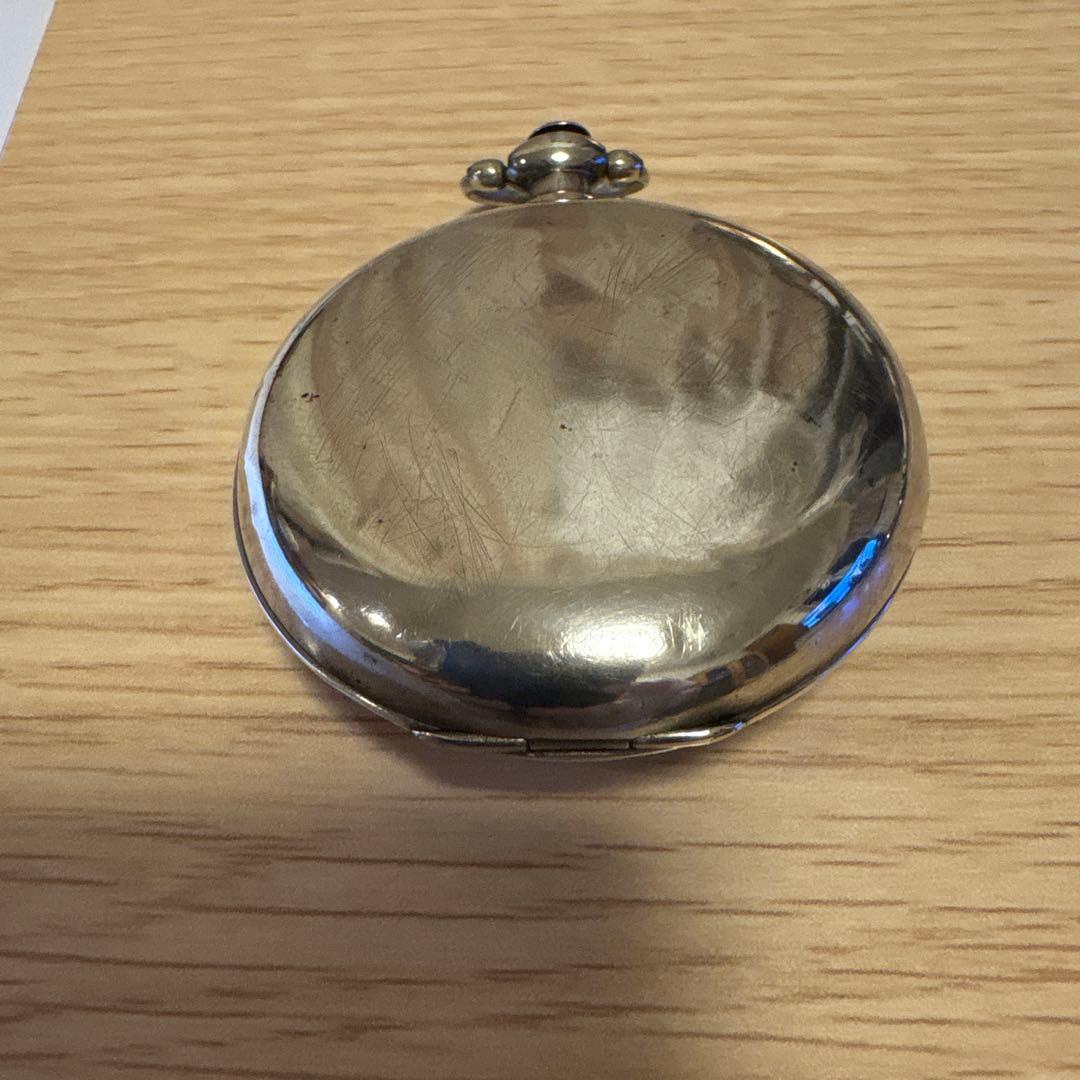 ビンテージ品 中国産 懐中時計 銀製 自動巻 多少稼働