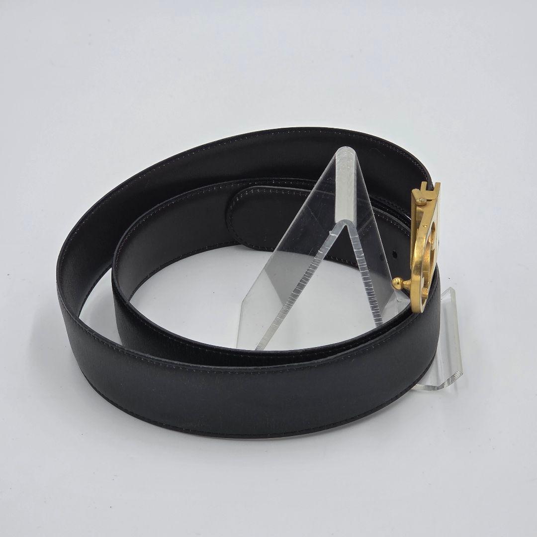 CHANEL シャネル　リバーシブル　ベルト　黒×茶色　レザー　90/36