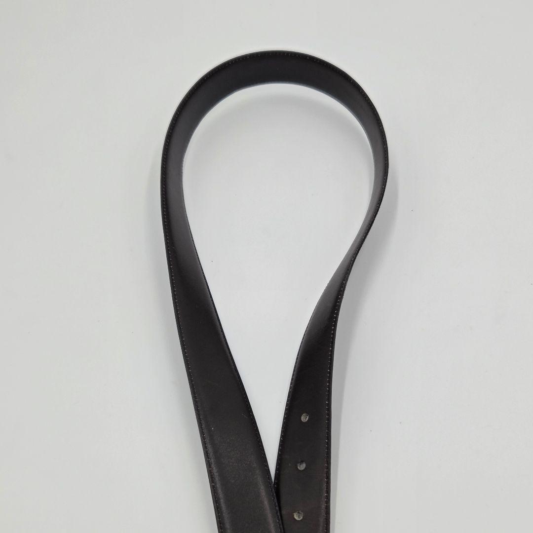 CHANEL シャネル　リバーシブル　ベルト　黒×茶色　レザー　90/36