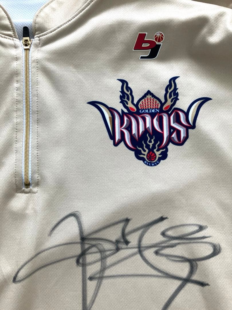 小菅直人 実使用 直筆 サイン シューティングシャツ 琉球キングス 岸本