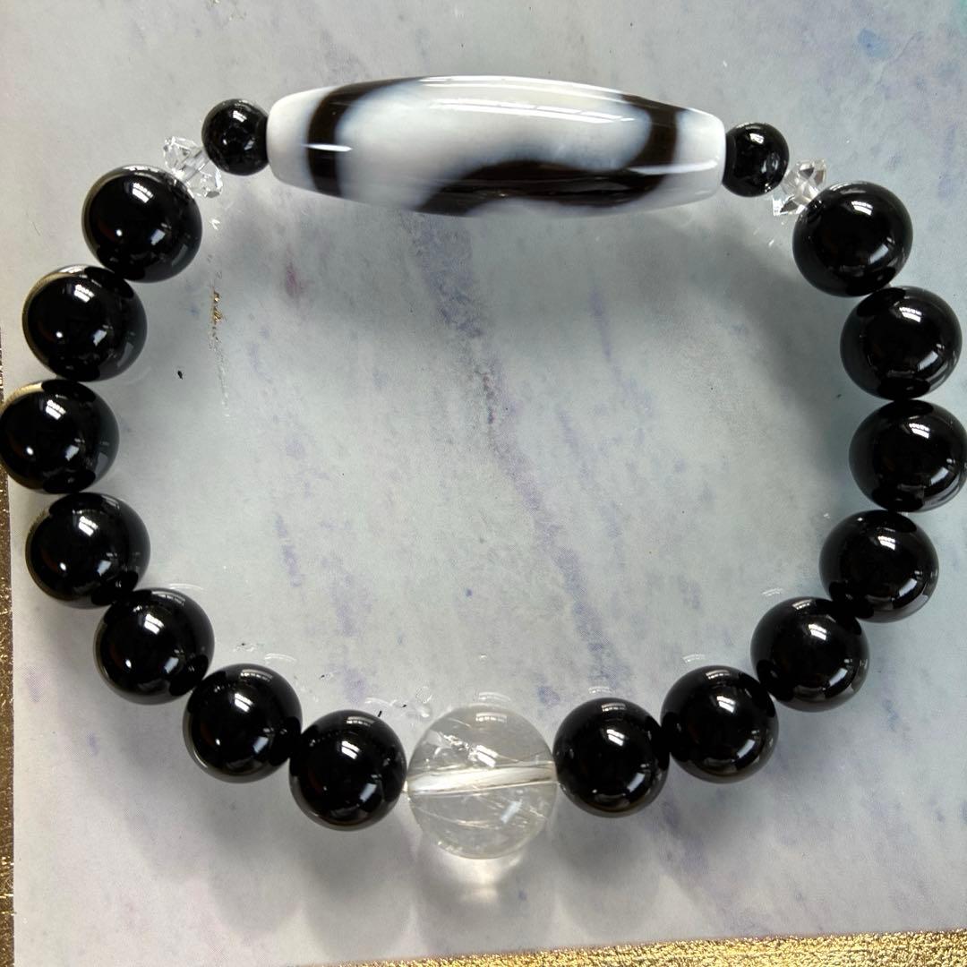 白蛇天珠 モリオン ブレスレット