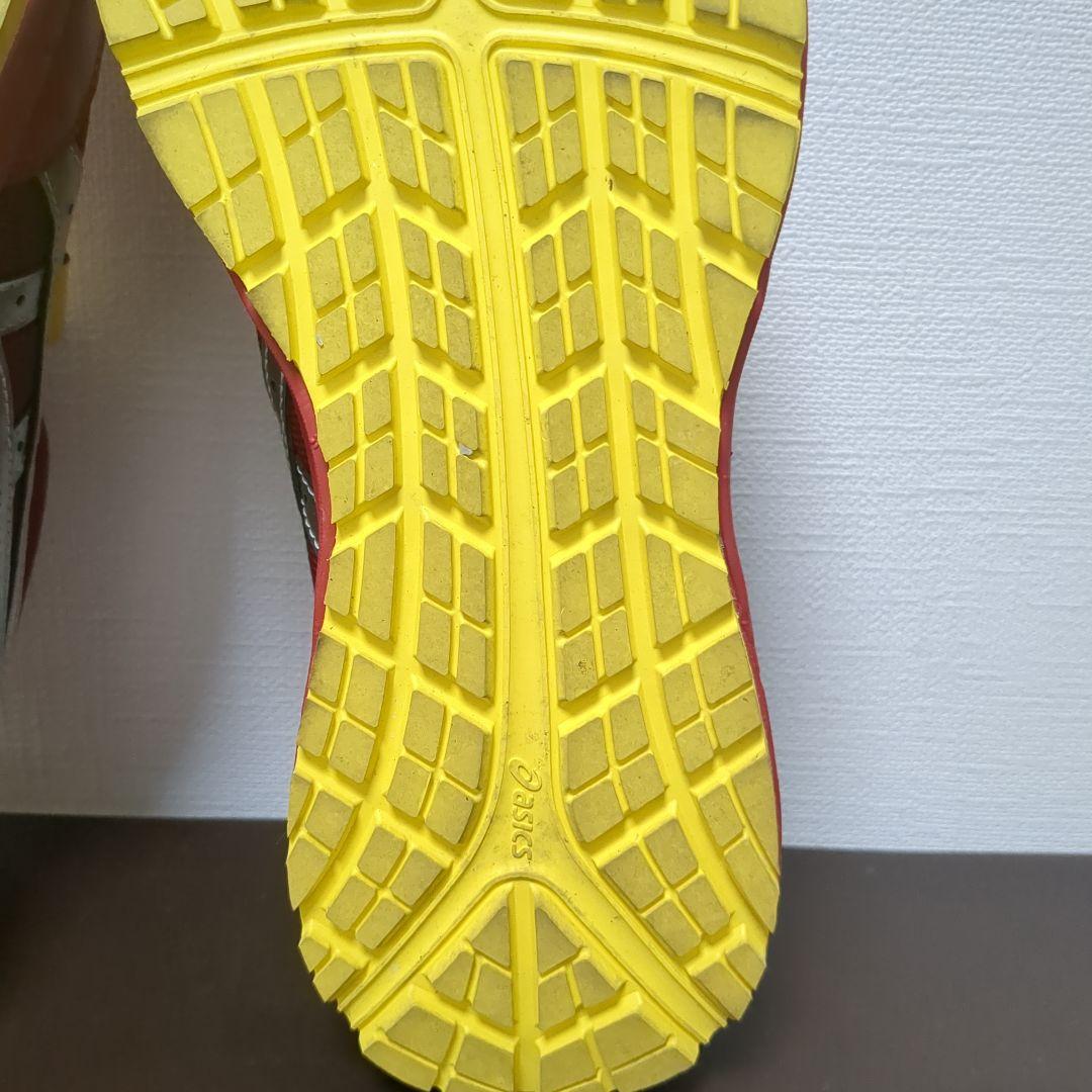 asics 安全靴 レッド/イエロー マジックテープ
