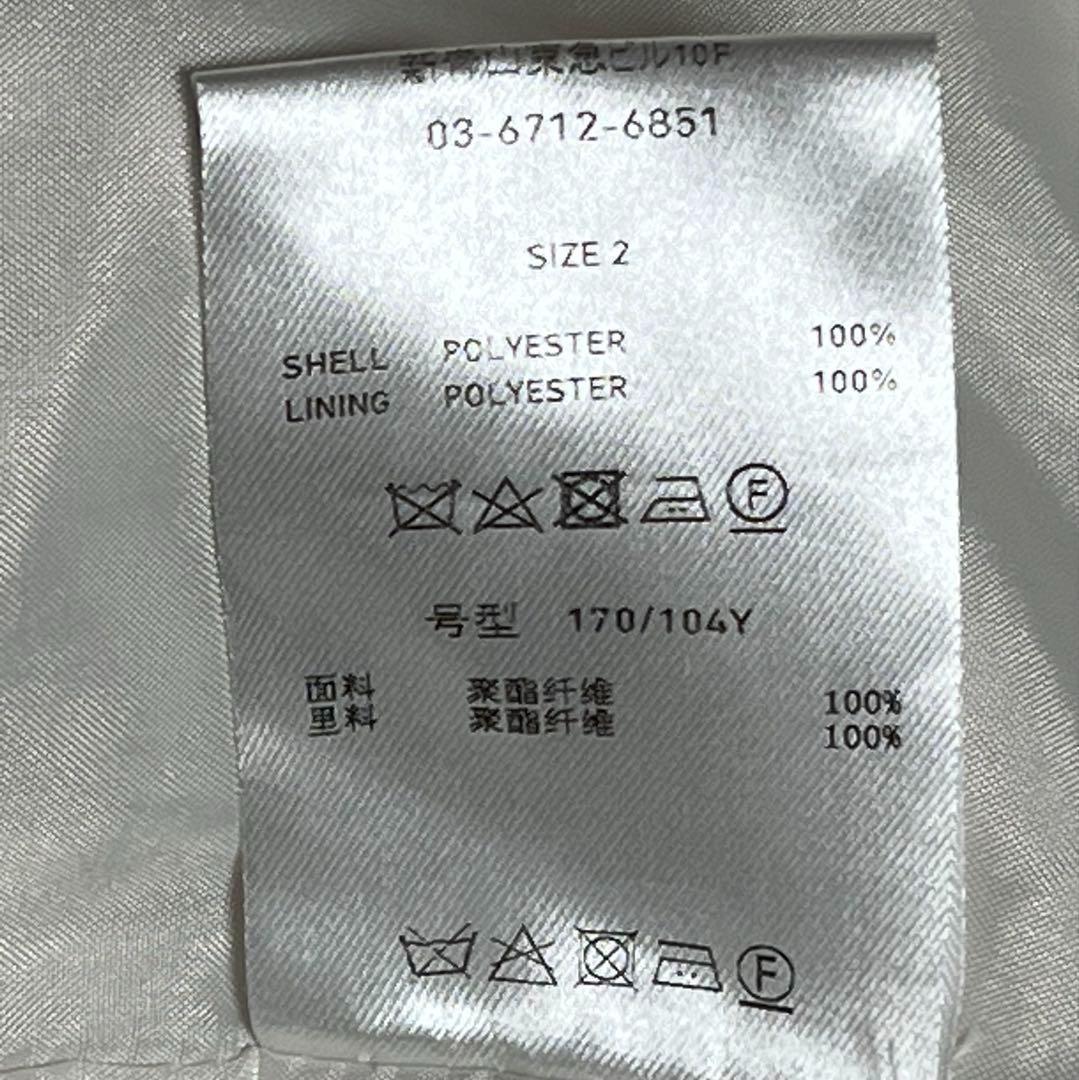 【美品】CULLNIトレンドデザイン　前ファスナー メンズ スーツ　オフホワイト