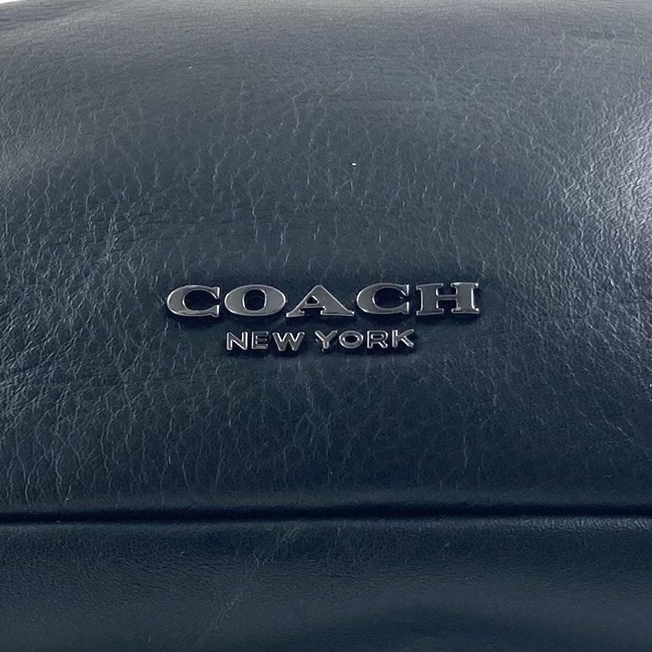 COACH　コーチ　ボディバッグ　ウエストバッグ　レザー　ブラック