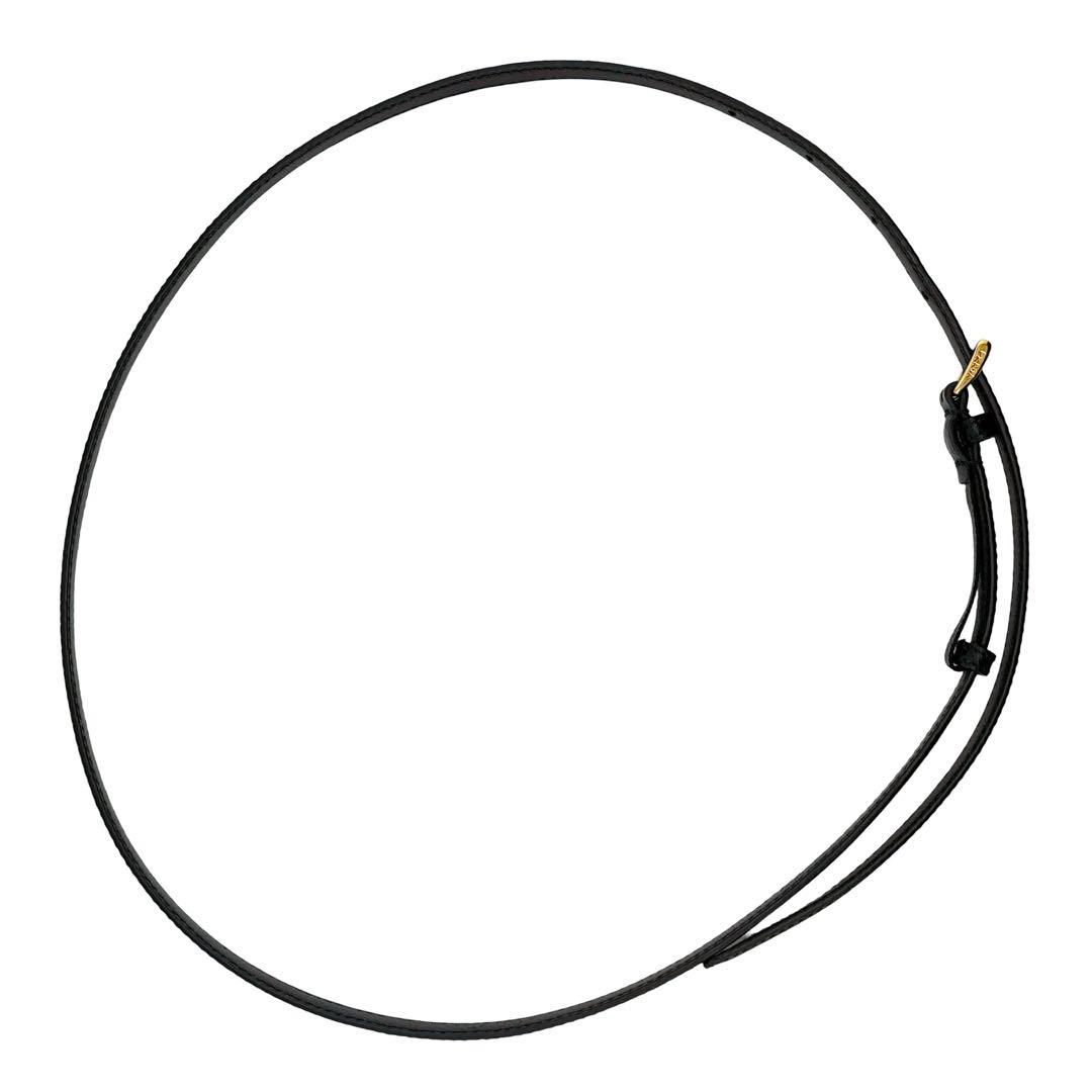 【新品】プラダ サフィアーノ レザー ゴールド金具 ベルト サイズ75 ブラック