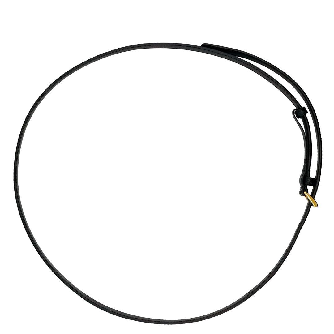 【新品】プラダ サフィアーノ レザー ゴールド金具 ベルト サイズ75 ブラック