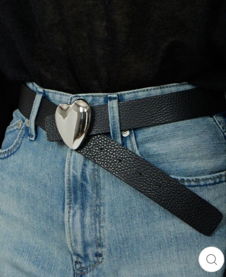 【超美品】A VACATION リバーシブルハートベルト　シルバー