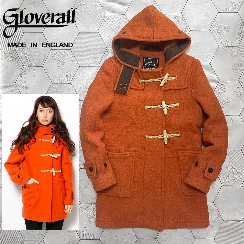 超美品！グローバーオール MONTY ダッフルコート 36 エルメスオレンジ