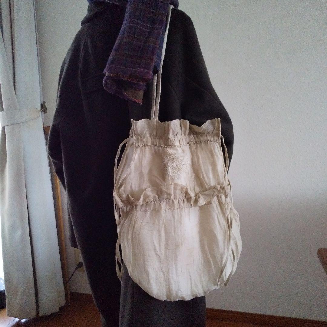 フランスアンティーク素材のシャビーな布バック