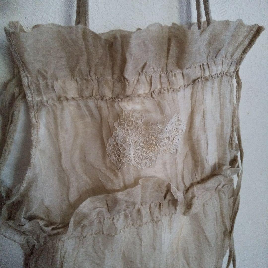 フランスアンティーク素材のシャビーな布バック