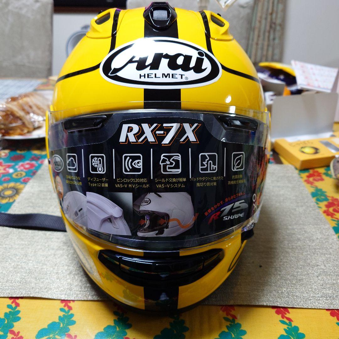 Arai RX-7X フルフェイスヘルメット イエロー ダンロップモデル - メルカリ