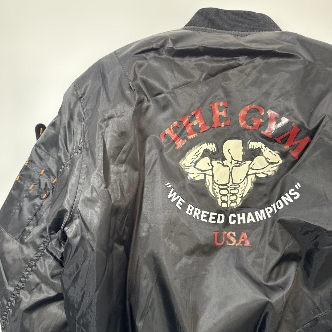 THE GYM ザ　ジム　筋肉　筋トレ　ボディビルma-1 ボンバー　ジャケット