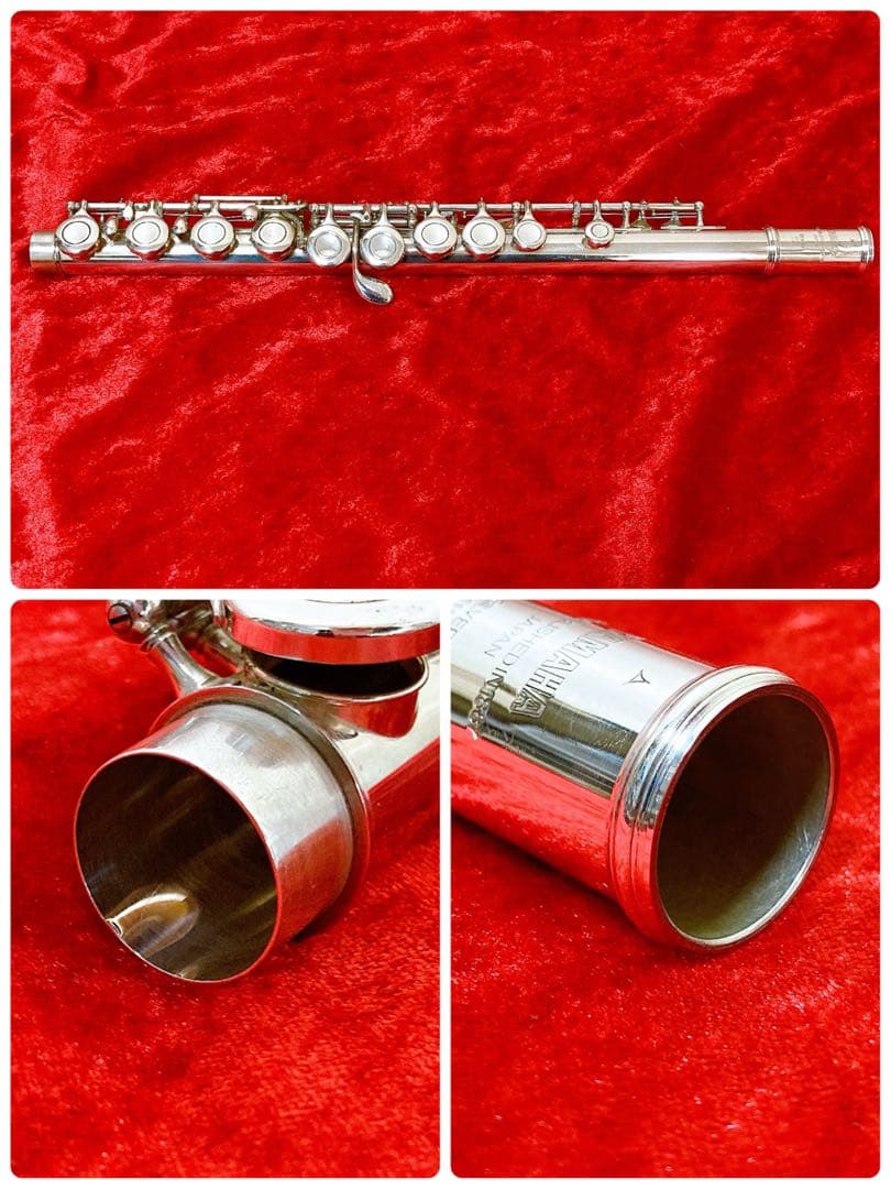 ヤマハ　フルート　管楽器　吹奏楽　YFL-411Ⅱ 頭部管・主管・足部管銀製