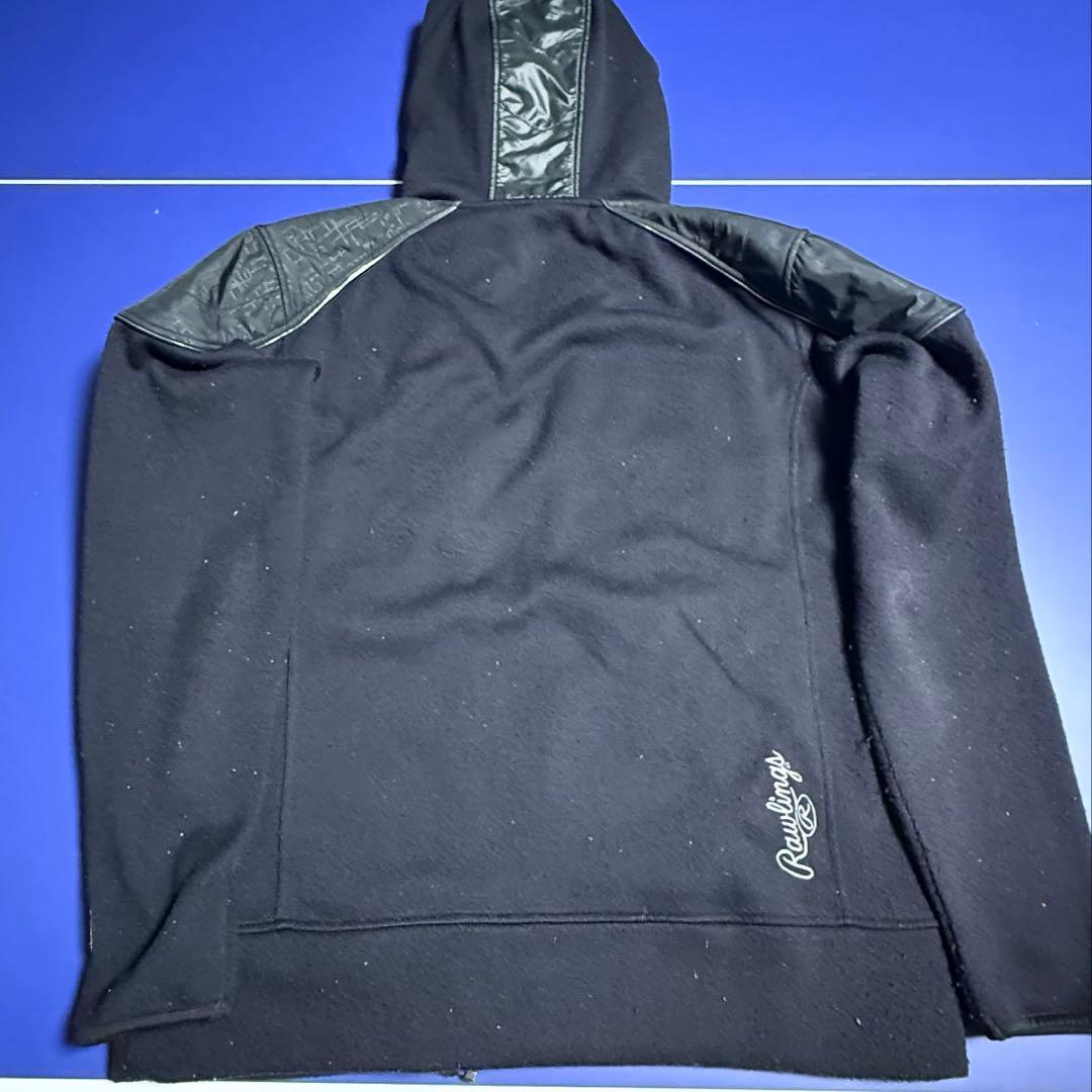 【大特価】Rawlingsローリングス アウタージャケット黒フード付O(XL)
