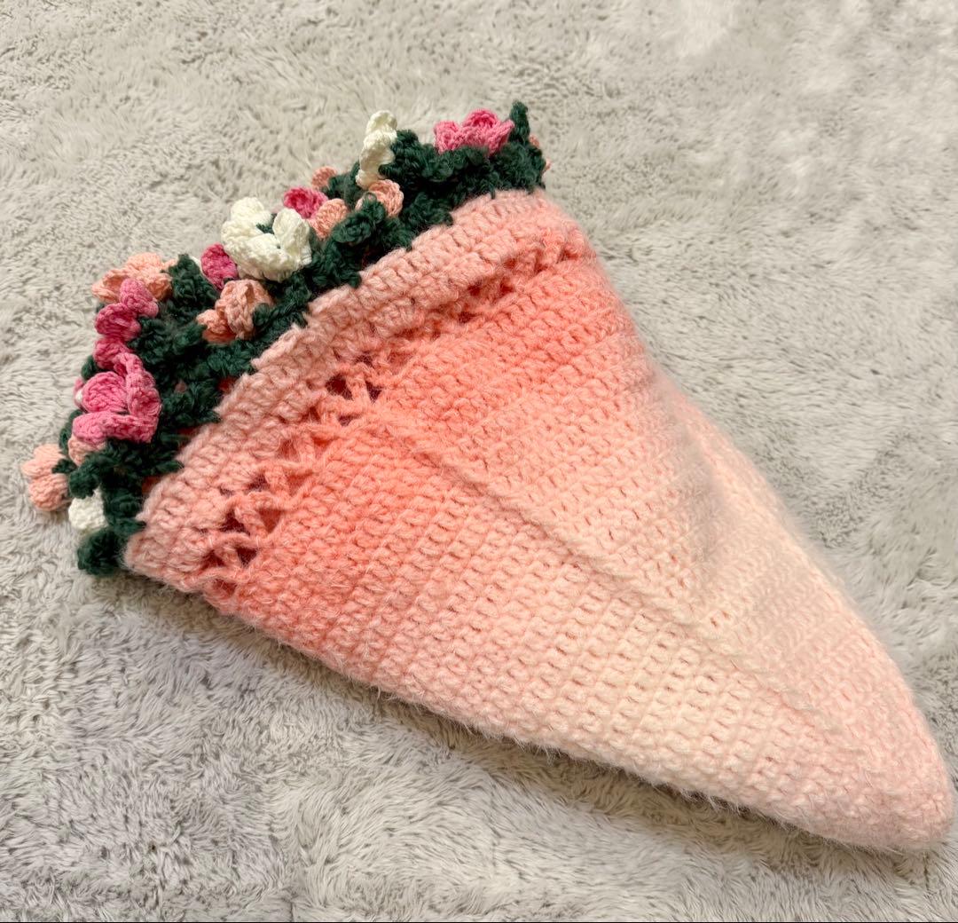 花束ブランケット 90-100㎝ ピンクグラデーション ブーケブランケット