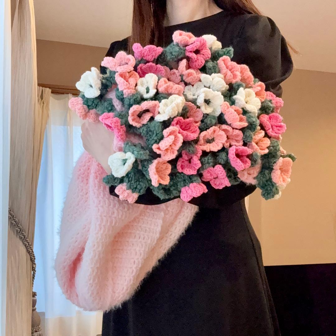 花束ブランケット 90-100㎝ ピンクグラデーション ブーケブランケット