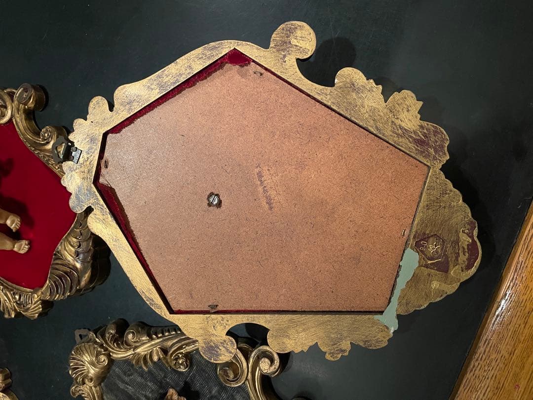 11枚セット　天使のフレーム　イタリア　ディポセ　3D立体的天使　ヴィンテージ