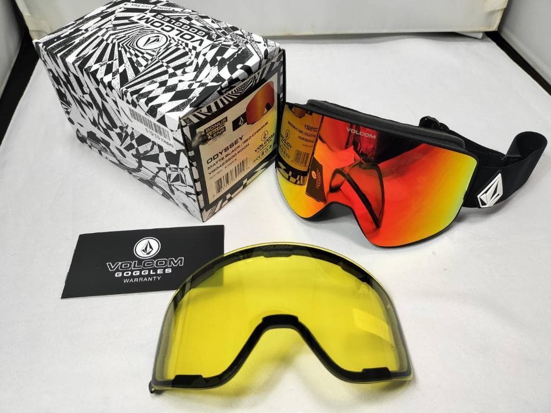 新品　ボルコム　VOLCOM　オデッセイ スノーゴーグル 黒　交換レンズ