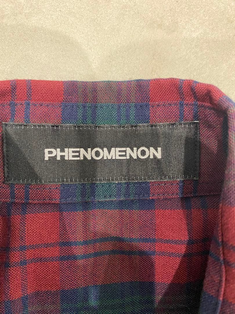 phenomenon フェノメノン チェック ロング シャツ ガウン