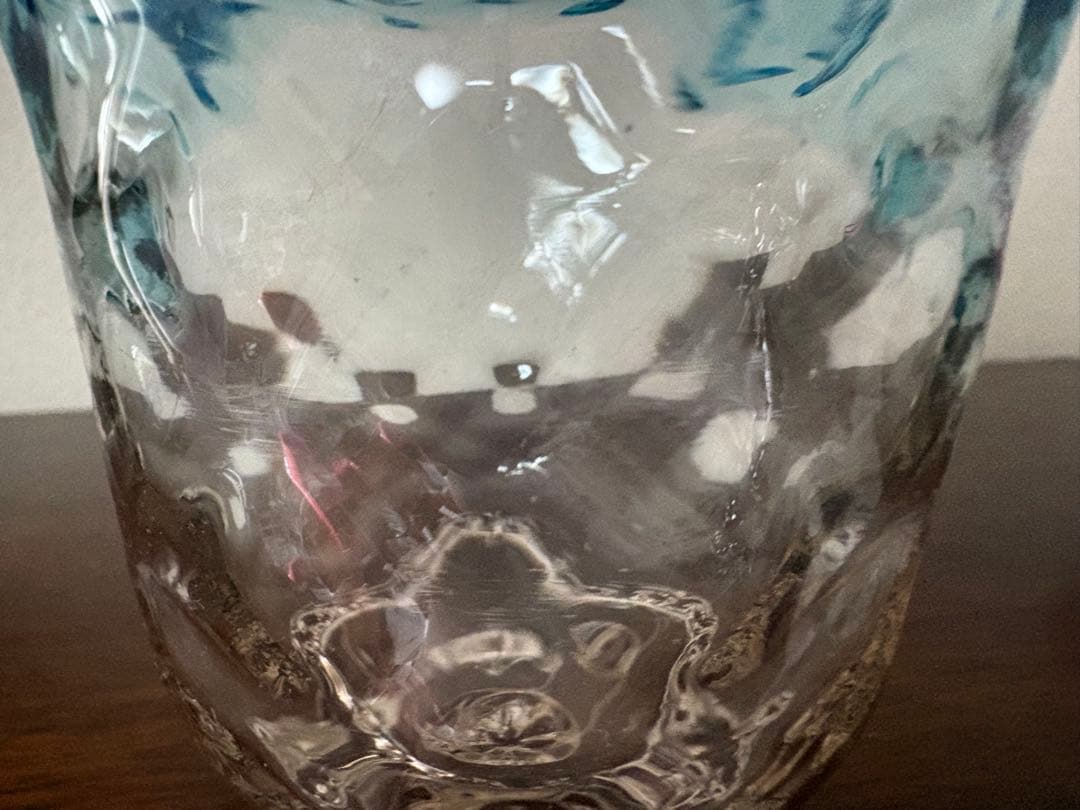 花瓶　花器　小物入れ　ウランガラス　明治大正期　当時物　和ガラス　ゆらゆら