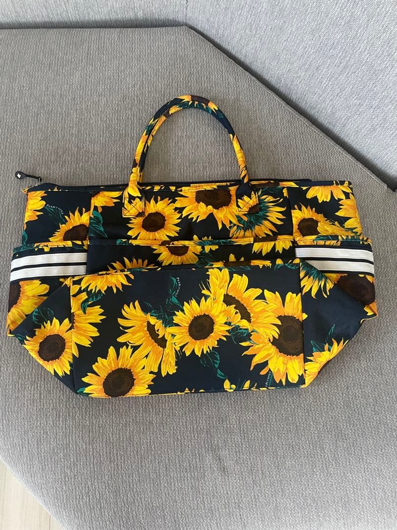 極美品【パーリーゲイツPEARLY GATES】ひまわり ロッカーバッグnavy