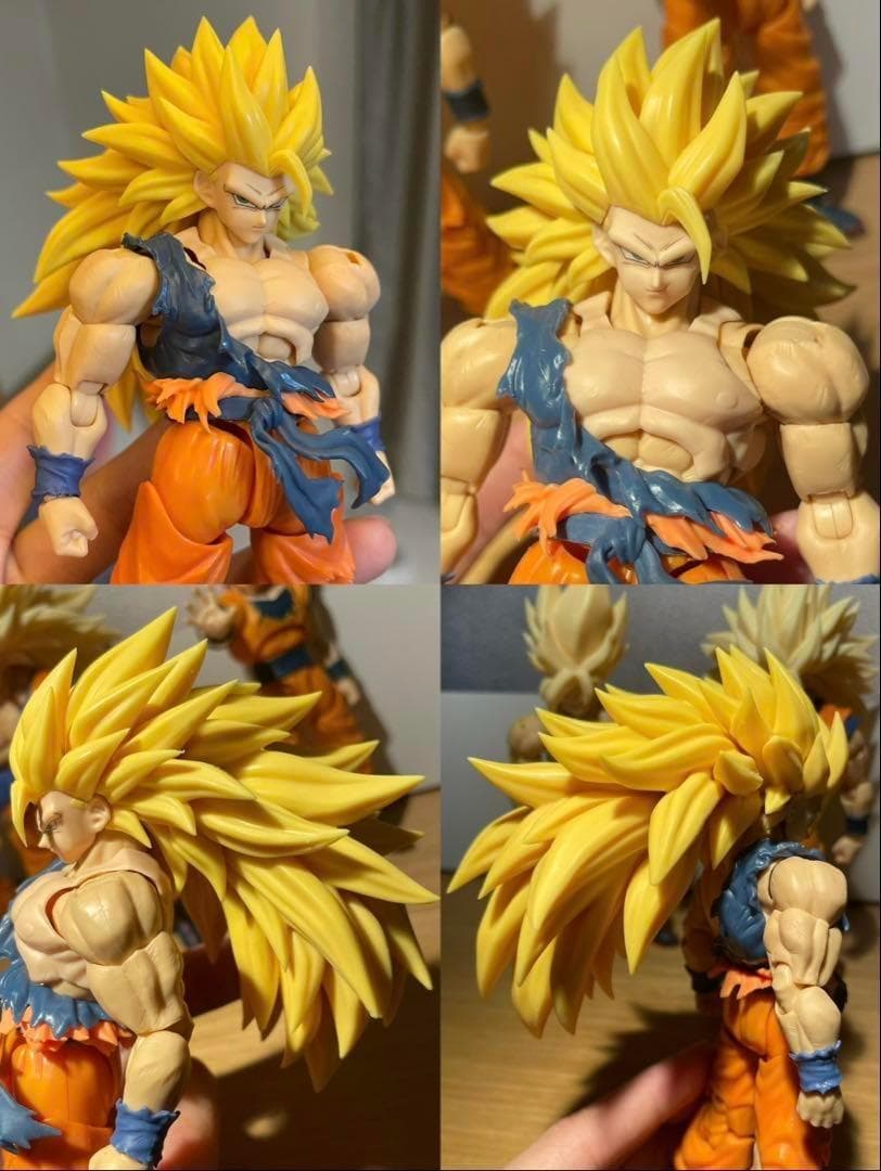 S.H.Figuarts用スーパーサイヤ人3孫悟空カスタムヘッド アニメ.ver