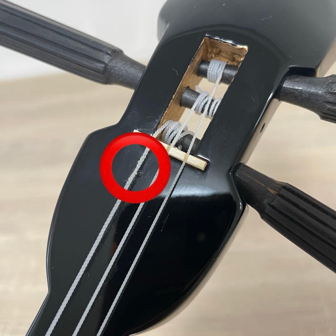 ★美品★ 沖縄三線 本蛇皮 三味線 胴巻き 和楽器　本蛇革